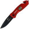 Blue Steel Personalized Engraved Pocket Knife, High Carbon S.S. Knife with 3.25in Tanto Point Blade and SS Handle for Outdoor, Color- 300202-EMs view 1