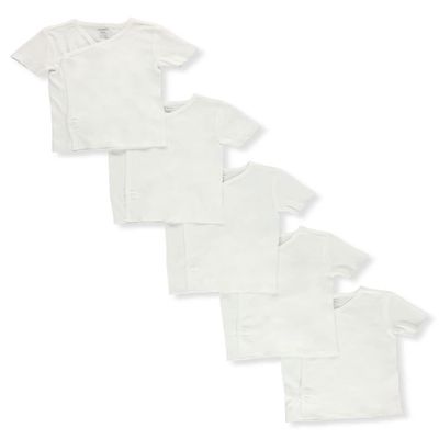 Carter's Baby Unisex 5-Pack Snap Shirts - White, 3 Months