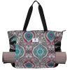 ESVAN Yoga Mat Bag Yoga Tote Carrier Shoulder Bag Carryall Tote for Office,Yoga,Pilates,Travel,Beach and Gym (E Bohemian Teal) view 1