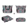 ESVAN Yoga Mat Bag Yoga Tote Carrier Shoulder Bag Carryall Tote for Office,Yoga,Pilates,Travel,Beach and Gym (E Bohemian Teal) view 3