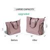 ESVAN Yoga Mat Bag Yoga Tote Carrier Shoulder Bag Carryall Tote for Office,Yoga,Pilates,Travel,Beach and Gym (B pinkish purple) view 3