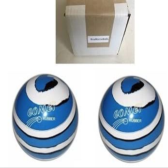BuyBocceBalls - EPCO Duckpin Bowling Balls - (5 inch- 3lbs. 10 oz.) - Pack of 2 - Comet Rubber - Royal with White & Black - Made in USA