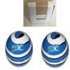BuyBocceBalls - EPCO Duckpin Bowling Balls - (5 inch- 3lbs. 10 oz.) - Pack of 2 - Comet Rubber - Royal with White & Black - Made in USA view 1