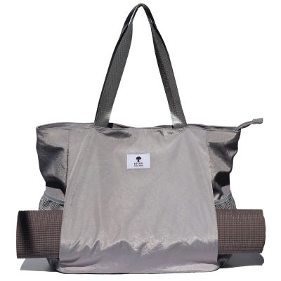 ESVAN Yoga Mat Bag Yoga Tote Carrier Shoulder Bag Carryall Tote for Office,Yoga,Pilates,Travel,Beach and Gym (F Gray)