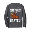 Thanksgiving 2021 Funny Friendsgiving Pun Time to Get Basted Long Sleeve T-Shirt view 1