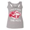 0422. Funny Humor Christmas Santa Claus HO'S Graphic Sarcastic Xmas Women's Tank Top Racerback (Light Gray X Small) view 1