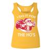 0422. Funny Humor Christmas Santa Claus HO'S Graphic Sarcastic Xmas Women's Tank Top Racerback (Gold X Small) view 1