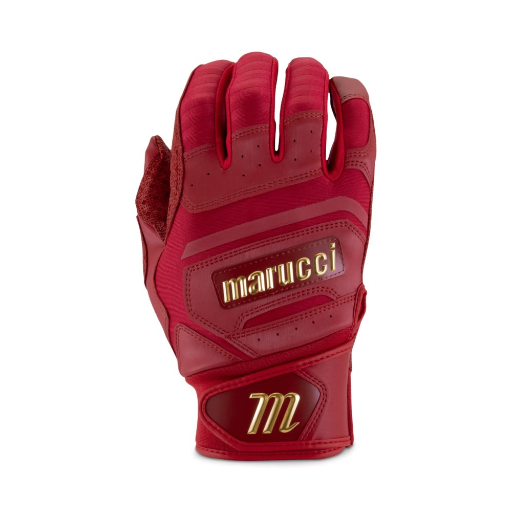Marucci 2022 Pittards Reserve Adult Baseball/Softball Batting Gloves (Red, Small)