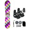 140cm Modern Amusement Marina Snowboard & Symbolic Bindings & Leash, Stomp, Package (140cm Marina (wf261), Bindings Black XS (fits 1-5)) view 1