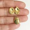 10 pcs of Gold Plated Brass Oval Locket Pendant 11x16mm, Gold Photo Frame Locket, Very Small Locket view 1
