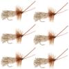 The Fly Fishing Place Natural Tan Goddard Caddis Classic Trout Dry Fly - Set of 6 Flies Size 12 view 1