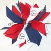 Softball Pom, Made in the USA, White Pony Band, many colors (Red/Navy) view 1