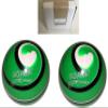 BuyBocceBalls - EPCO Duckpin Bowling Balls - (5 inch- 3lbs. 12 oz.) - Pack of 2 - Comet Rubber - Green with Black & White - Made in USA view 1