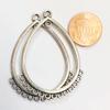 20 pcs Gold Tone Teardrop Hoop 47x36mm, Earring Hoops with Loops view 3