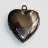5 pcs Gunmetal Filigree Heart Locket Pendant 20x20mm, Puff Heart Locket, Texture Back , Locket Pendant, Filigree Pendant view 3