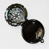 5 pcs of Gunetal Plated Filigree Locket Charm Pendant 27x32mm view 2