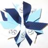 Softball Pom, Made in the USA, White Pony Band, many colors (Light Blue/Navy) view 1