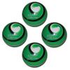 BuyBocceBalls - EPCO Candlepin Bowling Balls - Comet Rubber - Green with Black & White (4 1/2 inch- 2lbs. 6oz.) - 4 Balls - Made in USA view 1