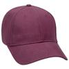 Ashen Fane 6 Panel Low Profile Brushed Bull Denim Hat, Maroon view 1
