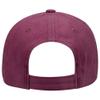 Ashen Fane 6 Panel Low Profile Brushed Bull Denim Hat, Maroon view 2
