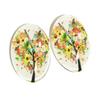 4 Glass cabochon with Tree Life Print 18x25mm, Flat Oval cabochon, Autumn Tree cabochon view 1