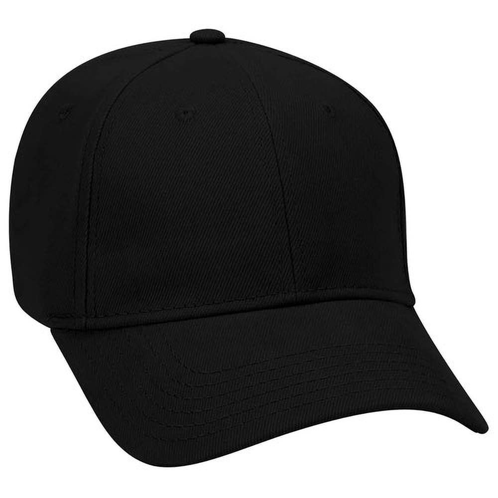 Ashen Fane 6 Panel Low Profile Brushed Bull Denim Hat, Black