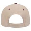 Ashen Fane 6 Panel Low Profile Brushed Bull Denim Hat, Maroon Khaki view 2