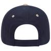 Ashen Fane 6 Panel Low Profile Brushed Bull Denim Hat, NVY NVY KHA view 2