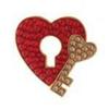 Bonjoc: Ball Marker & Hat Clip - Seema Sparkle Line - Key to My Red Heart view 1