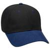 Ashen Fane 6 Panel Low Profile Brushed Bull Denim Hat, Royal Black view 1