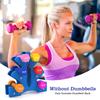 portzon Dumbbell Rack - Hand Weight Set Tree - Designed to Hold Neoprene Dumbbells - One Pair Each (3lb, 5lb, 8lb) (Weights Not Included),Blue view 2