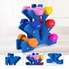 portzon Dumbbell Rack - Hand Weight Set Tree - Designed to Hold Neoprene Dumbbells - One Pair Each (3lb, 5lb, 8lb) (Weights Not Included),Blue view 3
