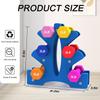 portzon Dumbbell Rack - Hand Weight Set Tree - Designed to Hold Neoprene Dumbbells - One Pair Each (3lb, 5lb, 8lb) (Weights Not Included),Blue view 4