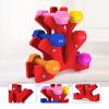 Portzon Dumbbell Rack - Hand Weight Set Tree - Designed to Hold Neoprene Dumbbells - One Pair Each (3lb, 5lb, 8lb) (Weights Not Included),Red view 3