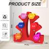 Portzon Dumbbell Rack - Hand Weight Set Tree - Designed to Hold Neoprene Dumbbells - One Pair Each (3lb, 5lb, 8lb) (Weights Not Included),Red view 4