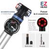 Mini Bike Pump with Gauge - Portable Frame Pump with EZ-Head Fits Schrader/Presta, Foldable T-Handle - Road Mountain MTB BMX Bike Pump (Style:B) view 4
