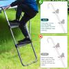 HBTower Trampoline Ladder with Horizontal and Wide Steps, Universal Hook, UV Treated Steel, 220 lbs Capacity Trampoline Accessories for Children Kids view 2
