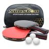 Senston Professional Table Tennis Paddles with Ping Pong Balls, Advance Intermediate Ping Pong Paddles Set of 2, Table Tennis Racket with Balls and Carry Case view 1