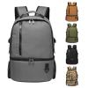 TUGUAN Insulated Cooler Backpack 38/42 Cans Double Deck Leakproof Lightweight Soft Lunch Backpack Small Cooler Bag Beach Picnic, Grey view 1