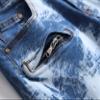 Men's Casual Denim Shorts Classic Fit Ripped Distressed Summer Short Jeans Hole Motorcycle Denim Half Pants (28,Blue) view 3
