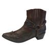 Men's Riding Short Boots Retro Pointed Toe Cowboy Boots Motorcycle Boots Work Western Boots Belt Buckle Slip-On Boots view 1