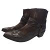 Men's Riding Short Boots Retro Pointed Toe Cowboy Boots Motorcycle Boots Work Western Boots Belt Buckle Slip-On Boots view 3