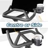 CyclingDeal Cup Mug Water Bottle Holder Adjustable Bracket Mount Tray - for Indoor Exercise Bikes with Round Bars ONLY - Compatible with Peloton Bike & Bike+, NordicTrack - Install at Centre or Side view 2