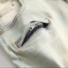 Men's Casual Denim Shorts Classic Fit Ripped Distressed Summer Short Jeans Hole Motorcycle Denim Half Pants (42,Yellow) view 2