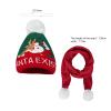 Christmas Pom Pom Hat and Scarf Set for Kids Toddler Winter Neck Warmer Boys Girls view 3