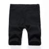 Men's Casual Denim Shorts Classic Fit Ripped Distressed Summer Short Jeans Hole Motorcycle Denim Half Pants (34,Black 1) view 2