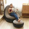 DDER Outdoor Camping Foldable Flocking Inflatable Recliner with Footrest Combination Lazy Sofa with Inflatable Electric Pump (Brown) view 2
