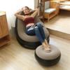 DDER Outdoor Camping Foldable Flocking Inflatable Recliner with Footrest Combination Lazy Sofa with Inflatable Electric Pump (Brown) view 3