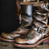 High-top Cowboy Boots for Men Leather Low-Heeled Boots Fashionable Men's Boots High-top Men's Shoes view 4