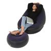 DDER Outdoor Camping Foldable Flocking Inflatable Recliner with Footrest Combination Lazy Sofa with Inflatable Electric Pump (Blue) view 1